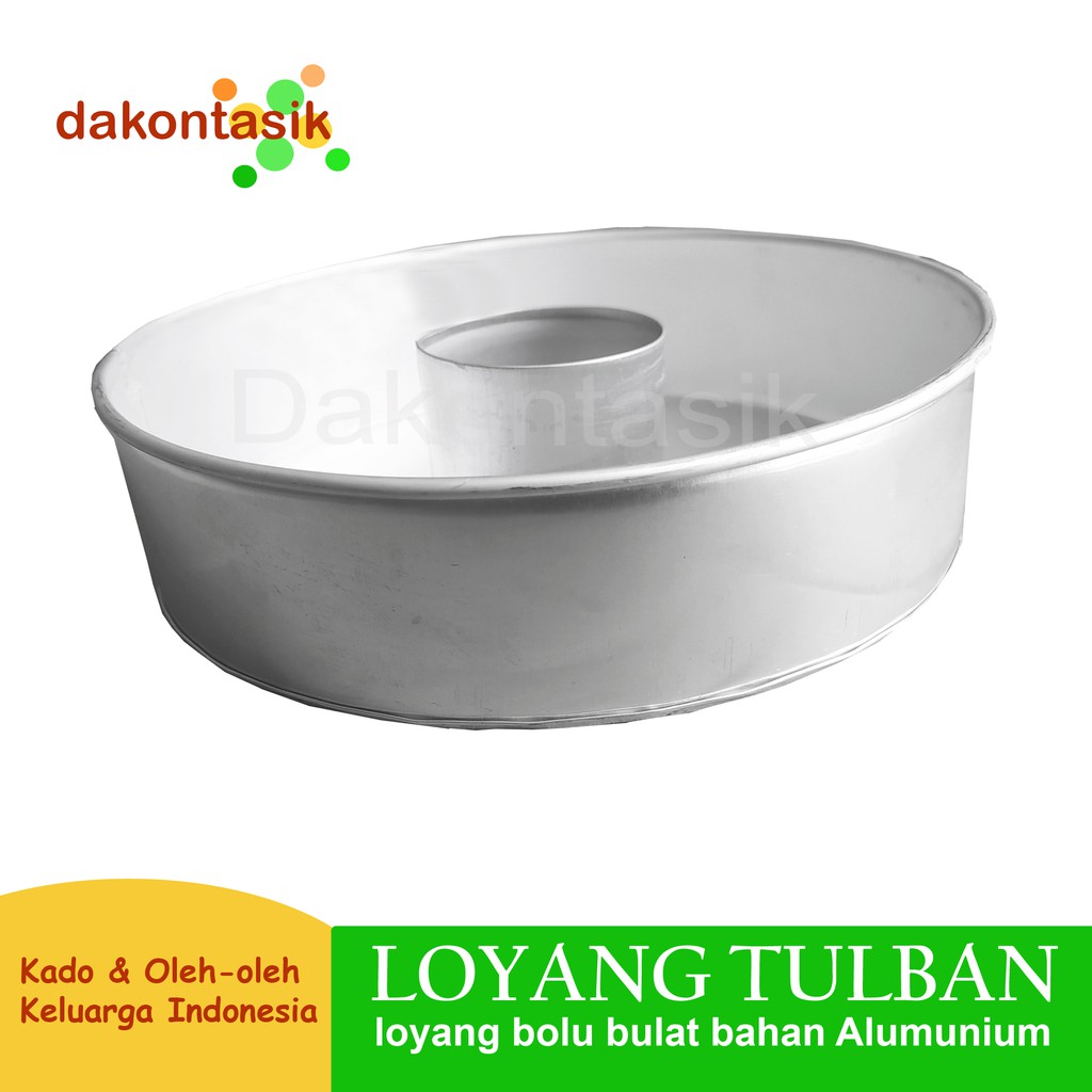 dakontasik - Loyang Kue Tart Bolu Cake Diameter 18 bolong tengah polos tanpa sekat