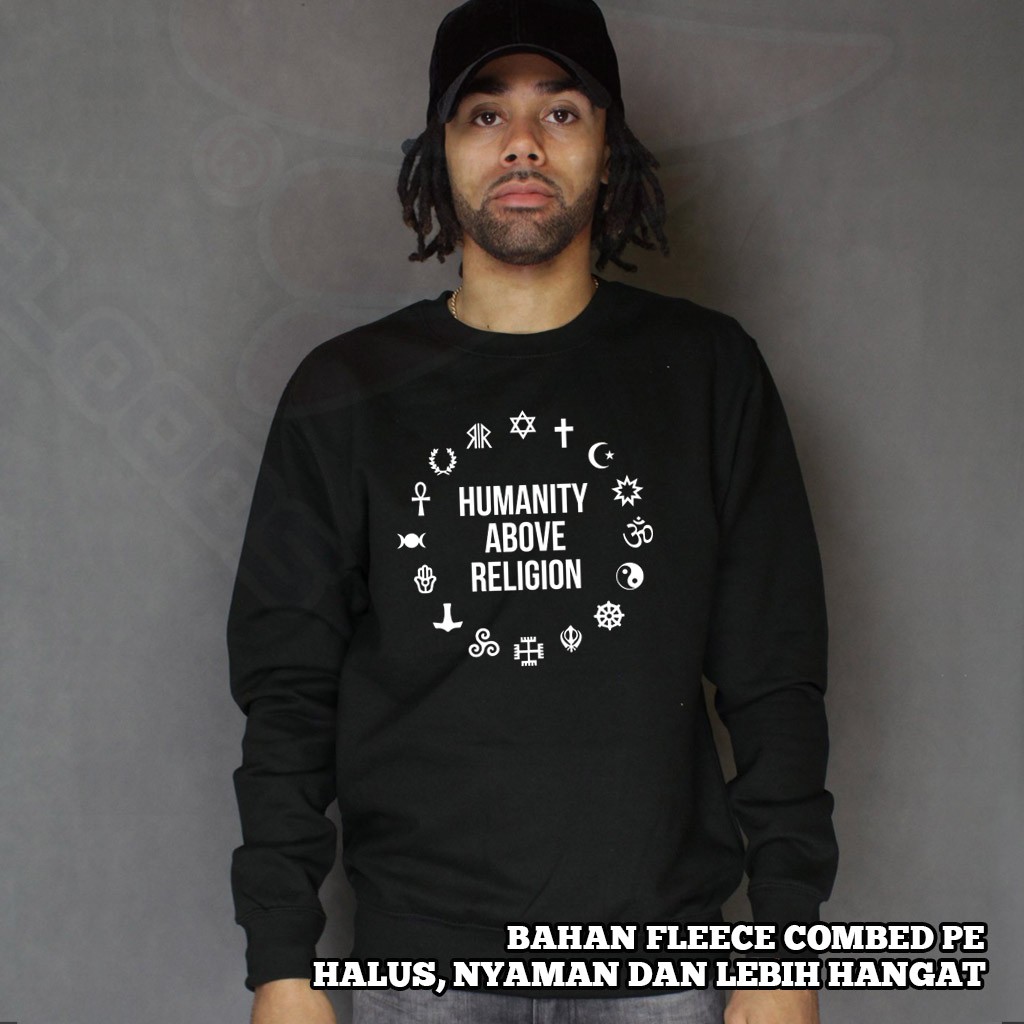 JAKET SWEATER HUMANITY ABOVE RELIGION READY BIG SIZE JUMBO 2XL 3XL 4XL 5XL 6XL