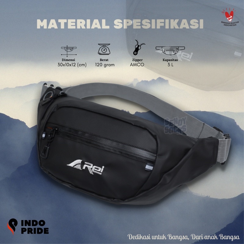 tas selempang pria distro keren 2022 / Tas Selempang Pria Eiger / Waist Bag Hezel Pria / Waist Bag M