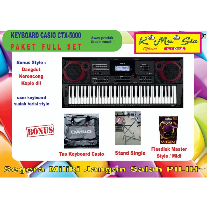 [hrg*offline* lbh murah] Casio Keyboard CTX-5000 CT-X5000 CTX 5000 CTX5000 ORI full paket