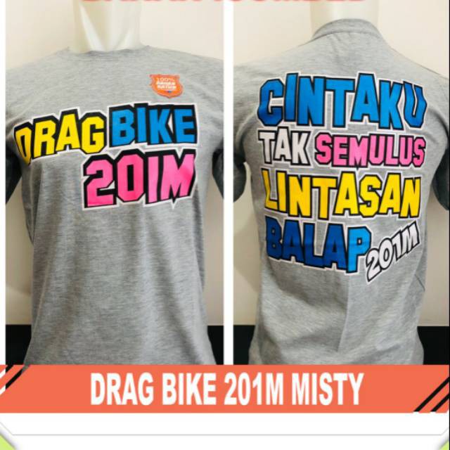 Kaos distro baju tshirt  racing drag bike 201m/kaos tauring/kaos pakaian pria