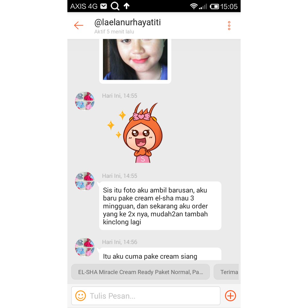 EL-SHA Cream FLEK dan JERAWAT Memutihkan dan Mecerahkan sekaligus GLOWING
