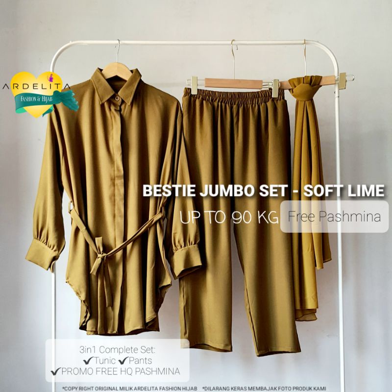 &lt;&lt;BISA JUMBO&gt;&gt;ORI BESTIE SET PREMIUM/SETCEL BUMIL BUSUI FRIENDLY/SET OOTD HIJAB PAKET HEMAT LENGKAP