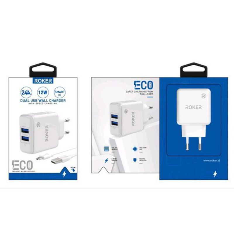 Roker Charger ECO Rk-C10 2Usb Speed Charger