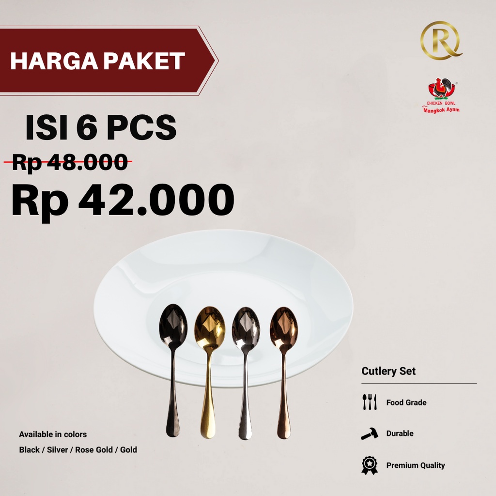 Jual Paket Isi 6pcs Sendok Teh Makan Dessert Stainless Steel Korea Tebal 135cm Shopee Indonesia 5275