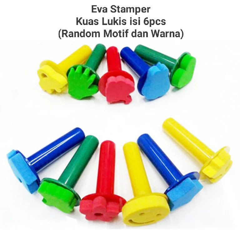 Kuas Lukis EVA STAMPER isi 6 pcs