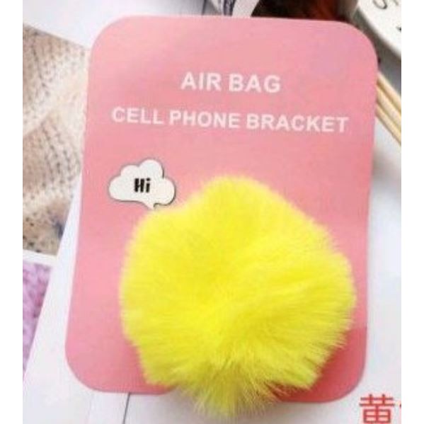 (GS) POPSOCKET POMPOM WARNA 3D AKSESORIS HP