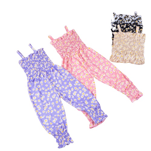 ZASKIYA - Jumpsuit anak Rocca Motif Daisy / Jumpsuit Anak Perempuan  Terbaru