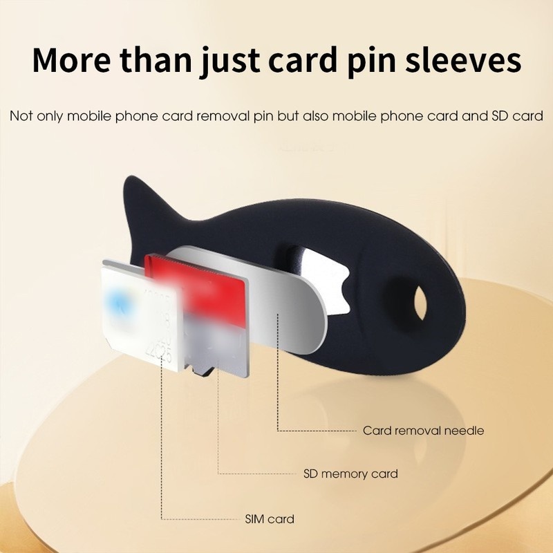 1pc Pin Silikon Anti Hilang Warna Permen Untuk Melepas Sim Card / Gantungan Kunci Universal