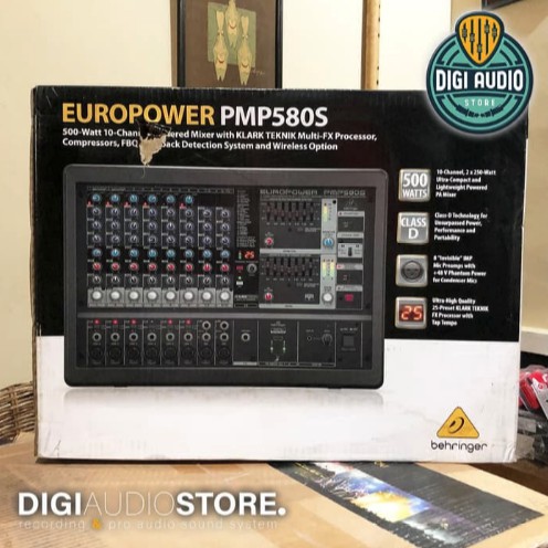 Power Mixer Audio Amplifier Behringer PMP580S 500 Watt - 10 Channel - Efek - Graphic Equalizer & FBQ