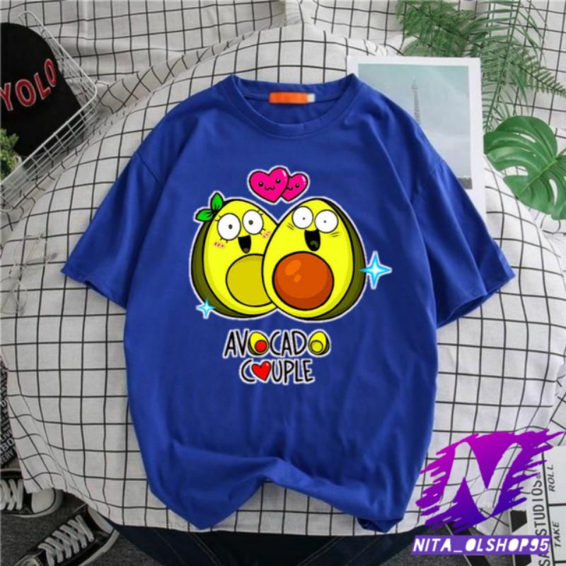 baju avocado kaos anak kartun avocado animasi