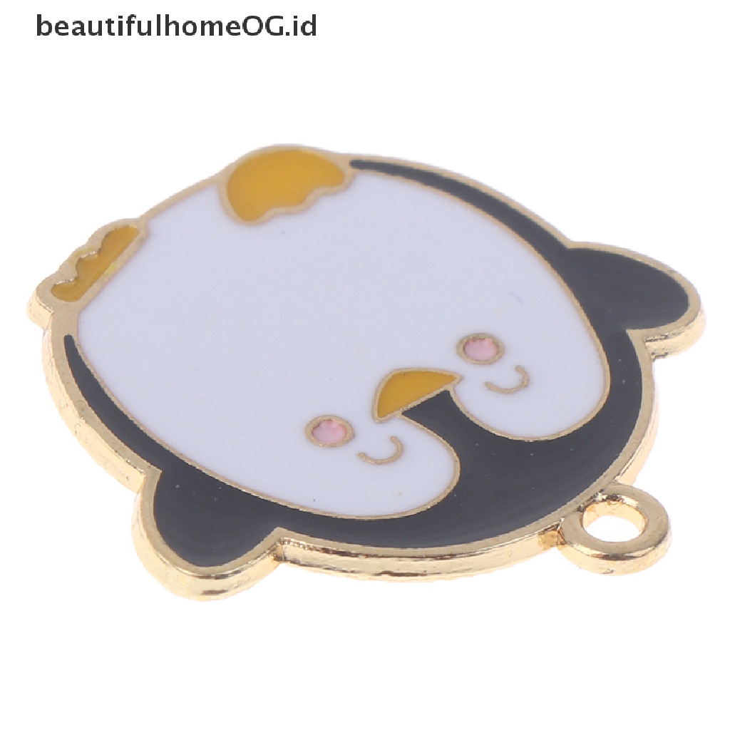 10pcs / set Liontin enamel Desain Kartun penguin charms Untuk Membuat Perhiasan