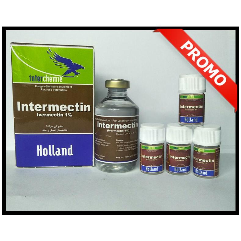 INTERMECTIN INJEKSI 10ML 5ML 50ML INTERMECTIN KELINCI INTERMECTIN KUCING ANJING KAMBING SAPI,