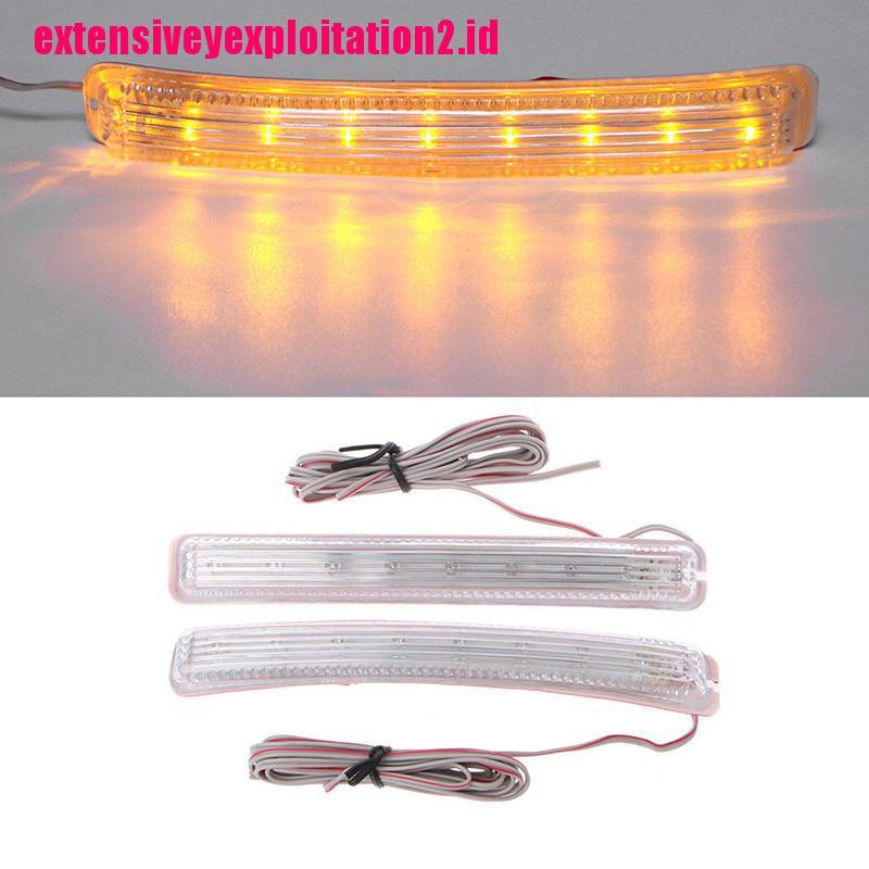 &lt; E2id &amp; &gt; 2Pcs Lampu LED 9smd 12v Untuk Indikator Spion Mobil