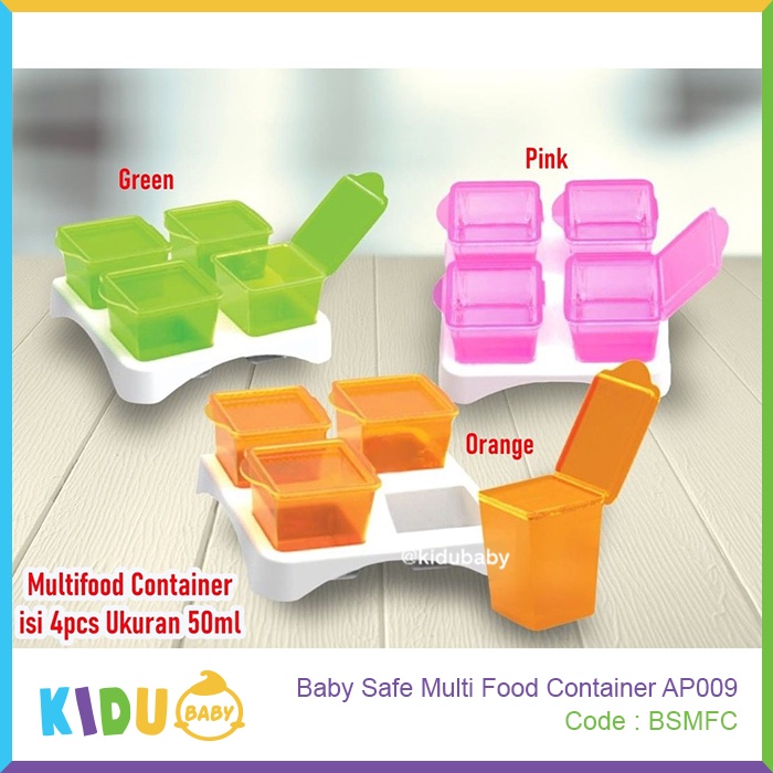 Baby Safe Kotak Makan MPASI Multi Food Container AP009 Kidu Baby