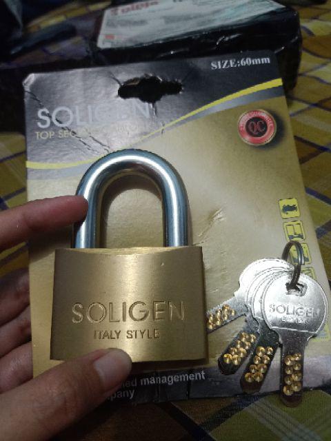 Gembok Soligen 50 Mm Pendek Kuningan Computer Key