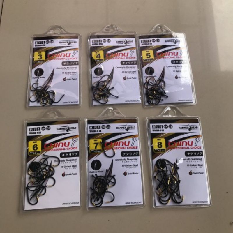 mata kail pancing hamerhead chinu gold, kail pancing tajam, kail pancing kuat, kail pancing berkuali