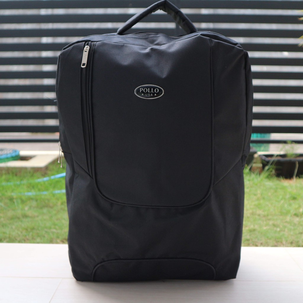 Tas Gendong Laptop USA polo Hitam Elegan Murah Backpack Pria Nyaman