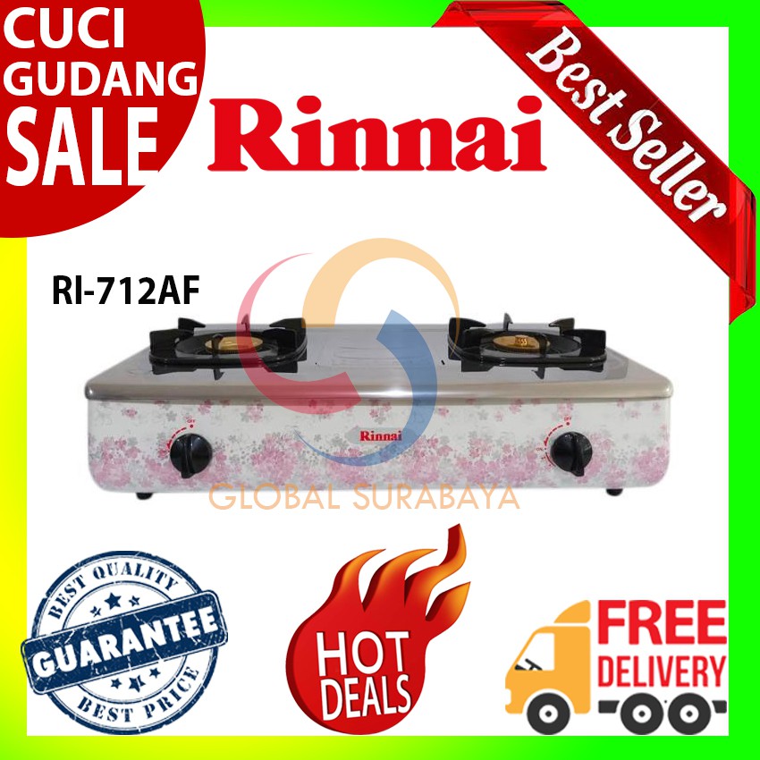Kompor Gas Rinnai 2 Tungku Grande Series - RI 712AF