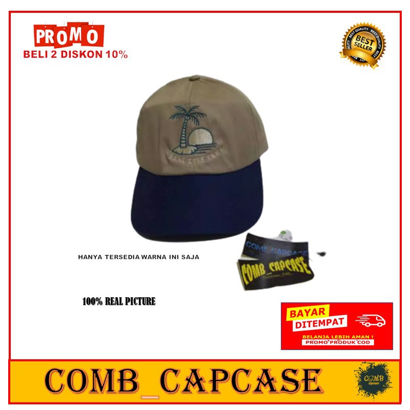 TOPI BASEBALL CAP DUA WARNA BORDIR DISTRO