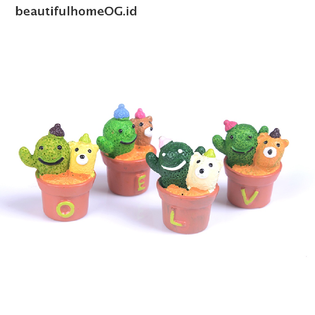 Ornamen Miniatur pot Kaktus Untuk Dekorasi Taman Rumah Boneka