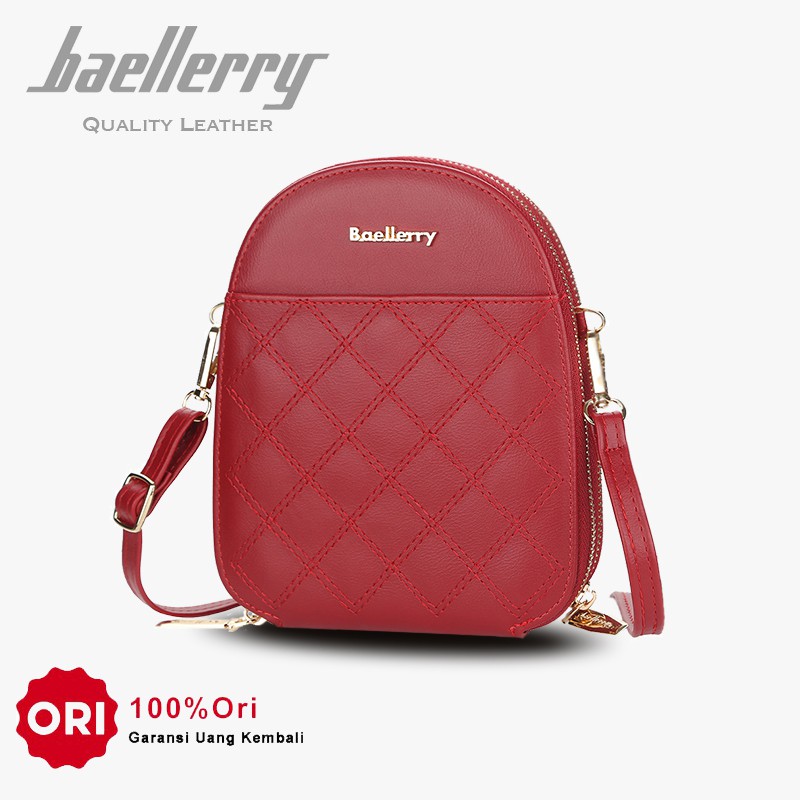 BAELLERRY N2501 Tas Selempang Wanita Dompet Panjang Wanita Dompet Handphone Sling Bag WATCHKITE WKOS