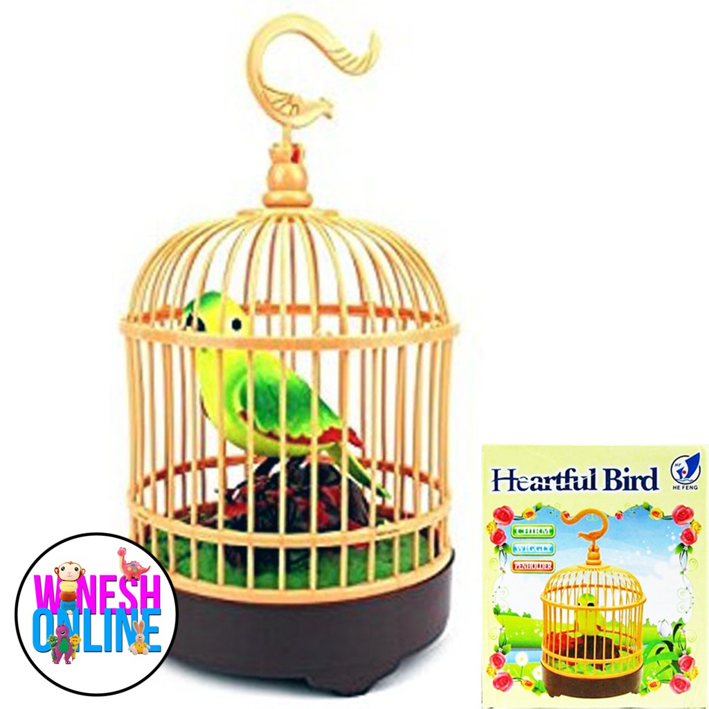 Heartfull Bird / Mainan Sangkar Burung Sensor Tepuk