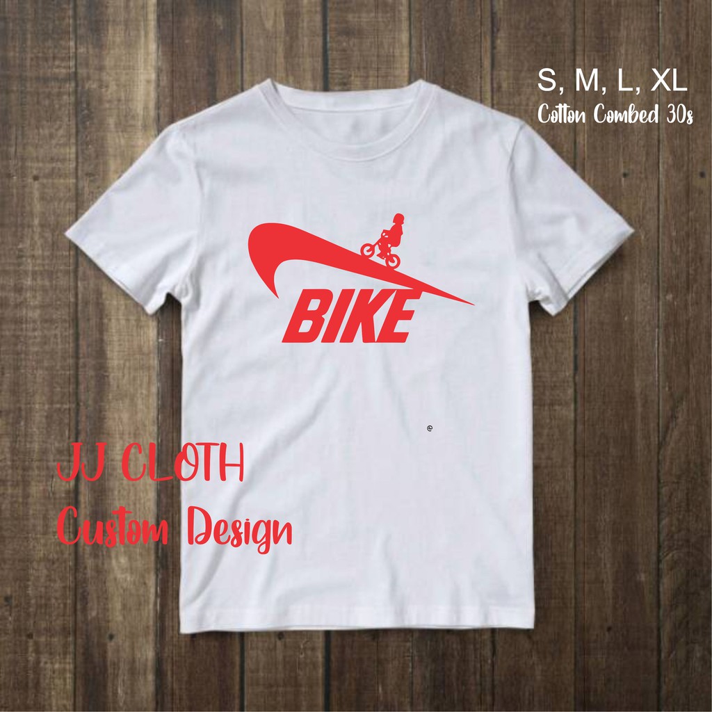 T-SHIRT BAJU KAOS DISTRO PLESETAN NIKE BIKE COMBED 30S