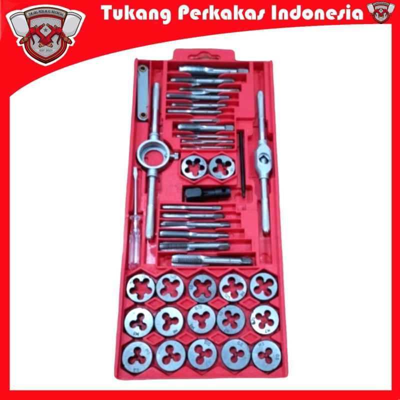 TAP DIE SET 40 PCS ALAT TAP SENAI ULIR SET 40PCS