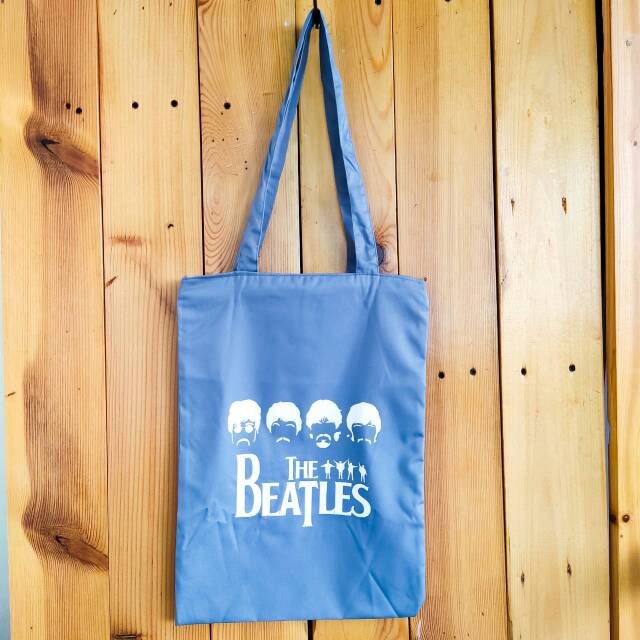 TOTE BAG the BEATLES ORANG bahan drill [ada resleting]