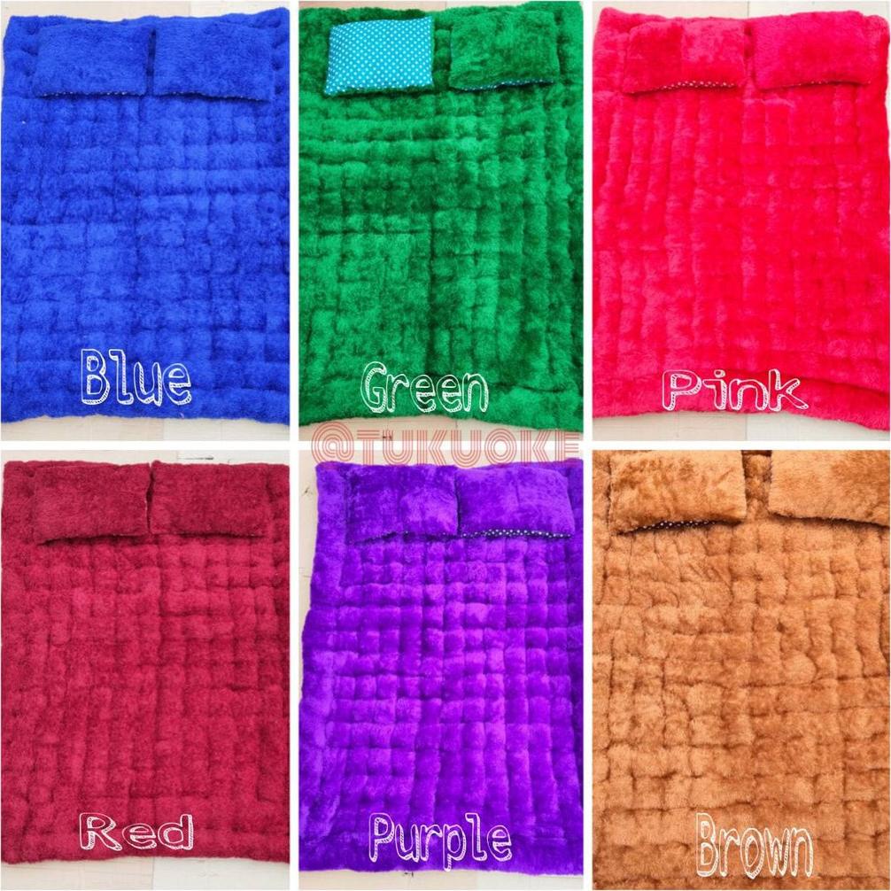 KASUR LANTAI GENDER KASUR MENUL MOTIF POLOS UK 140X180 FREE 2BANTAL KASUR GENDER KARAKTER KARTUN TER