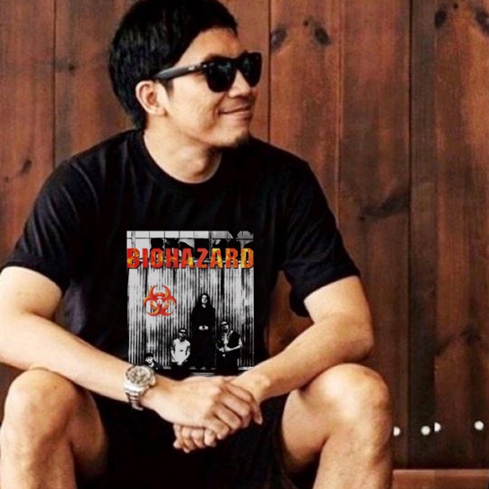 Kaos Biohazard Band Tshirt Casual Unisex T-SHIRT Bahan Katun TERBARU