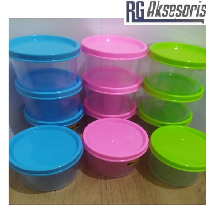 Toples Mini Bulat Plastik / Toples Sambal / Bumbu Serbaguna