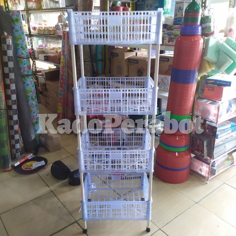 Rak Susun Warung - Rak Pajangan Warung - Rak Susun 4 Display Barang