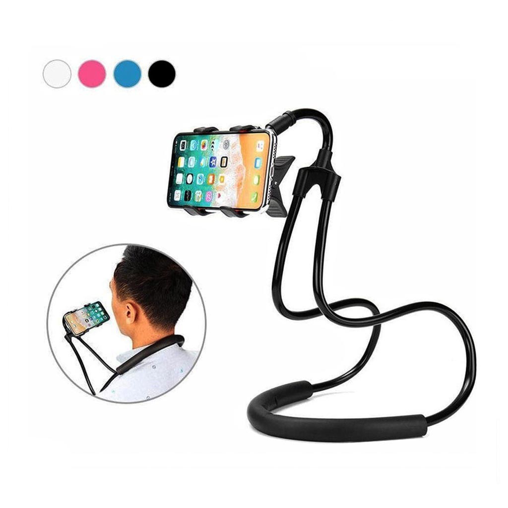 LAZY NECK cell phone stan mount necklace / holder HP leher