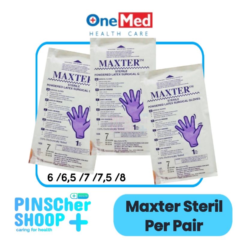 MAXTER STERIL GLOVE SARUNG TANGAN STERILE SURGICAL / PAIR