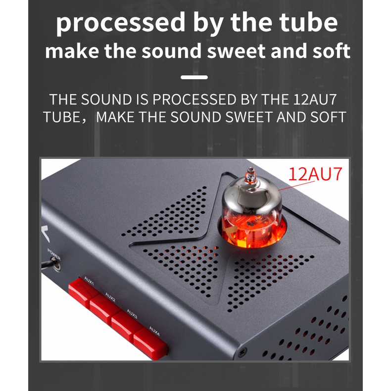 XDUOO MT-603 Multiple Pre-Amp 4 Audio Input, One Audio Output 12AU7 Tube Amplifier MT603