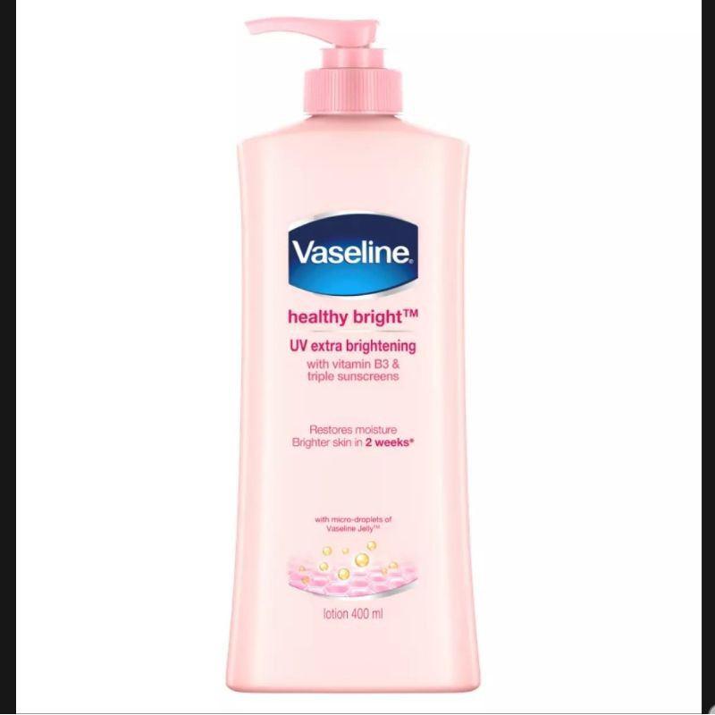 VASELINE Hand Body Lotion healthy Bright UV Extra Brightening 400 ml / Intensive Care Aloe Soothe 400 ml / Hand Body Vaseline