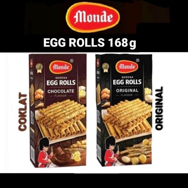 

Monde Egg Rolls 168g (KTK) / Egg Roll Kotak / Serena Egg Rolls Original Coklat (KTK)