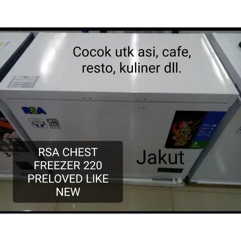 RSA Chest Freezer CF220 preloved bekas second seperti baru asip cafe resto
