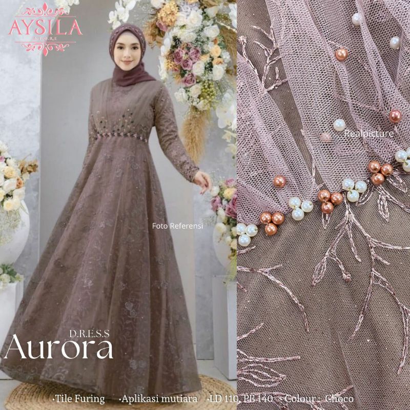 GAMIS PESTA AURORA MAXY BROKAT TILE LD110CM
