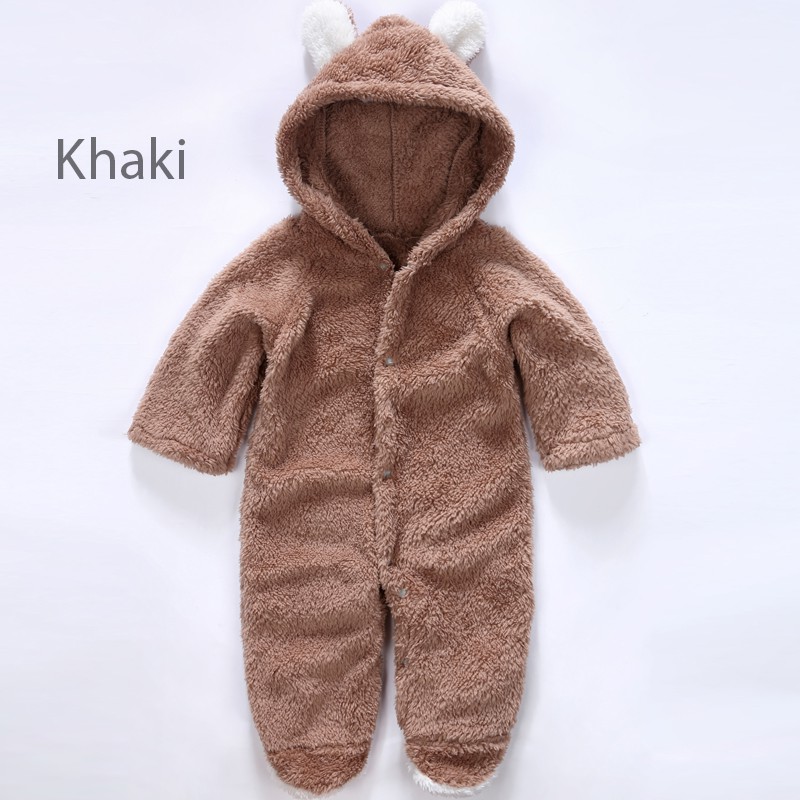 Jumpsuit Bayi Baru Lahir Hoodie Lengan Panjang Bahan Katun Hangat Jaket Baby New Born Kostum