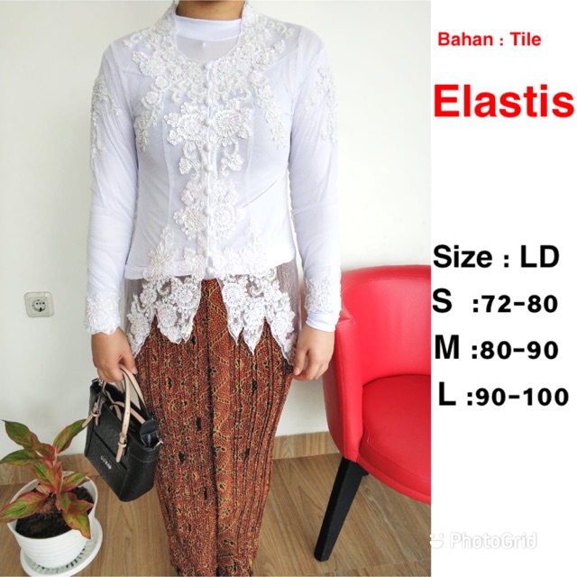 Kebaya Putih Akad Nikah / Baju Akad Payet / Kebaya Putih / Kebaya Payet Akad / Kebaya Pengantin