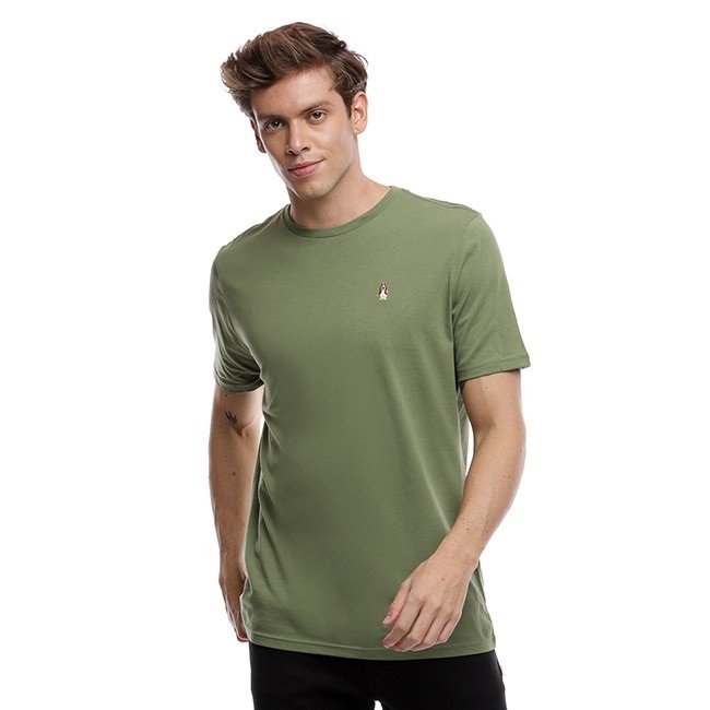 Hush Puppies Kaos / T-Shirt Pria Velore In Olive Original [M]