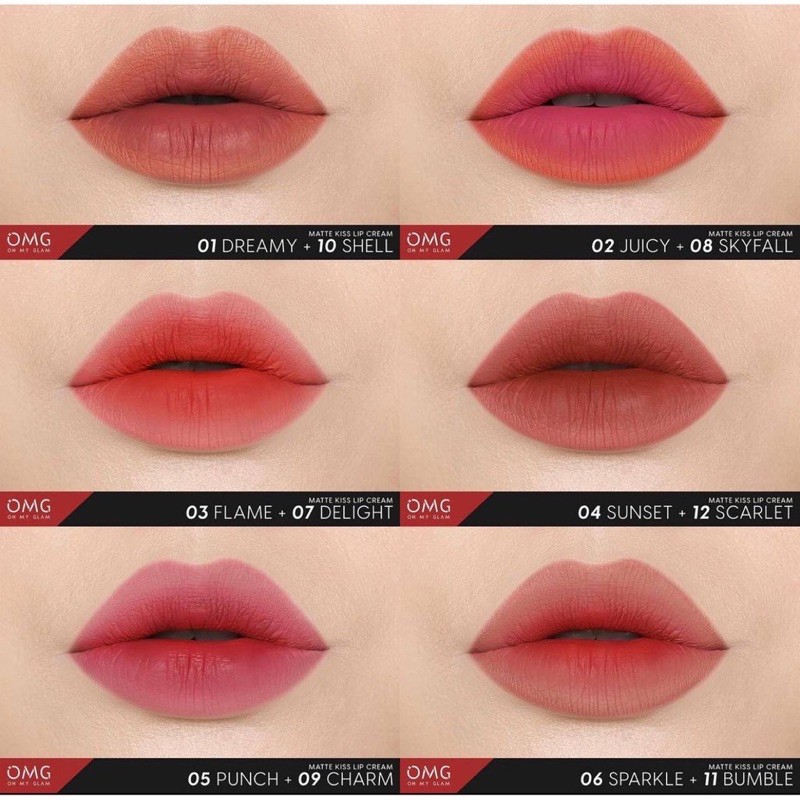 [un.ux] new oh my glam matte kiss lip cream -- lipcream matte OMG oh my glam