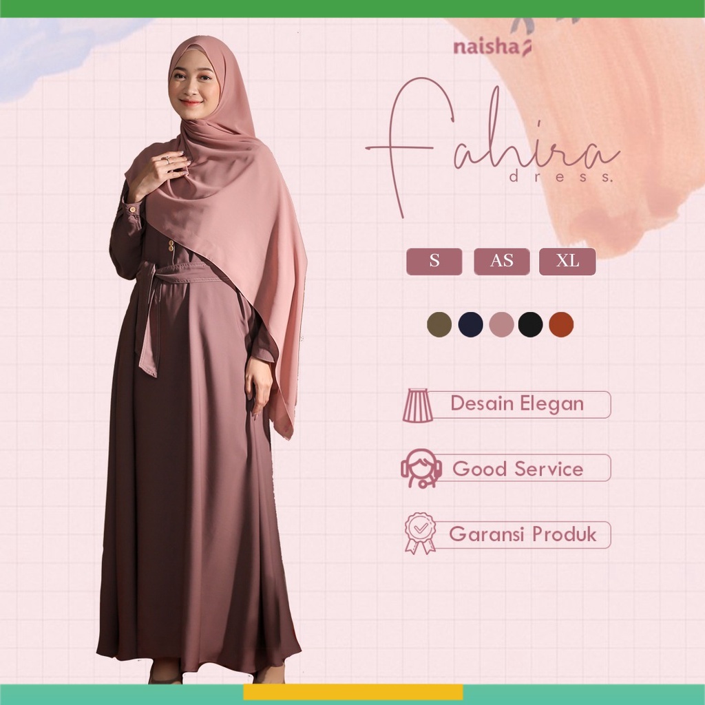 Fahira Dress by Naishaofficial / Gamis Fahira / Gamis Dewasa