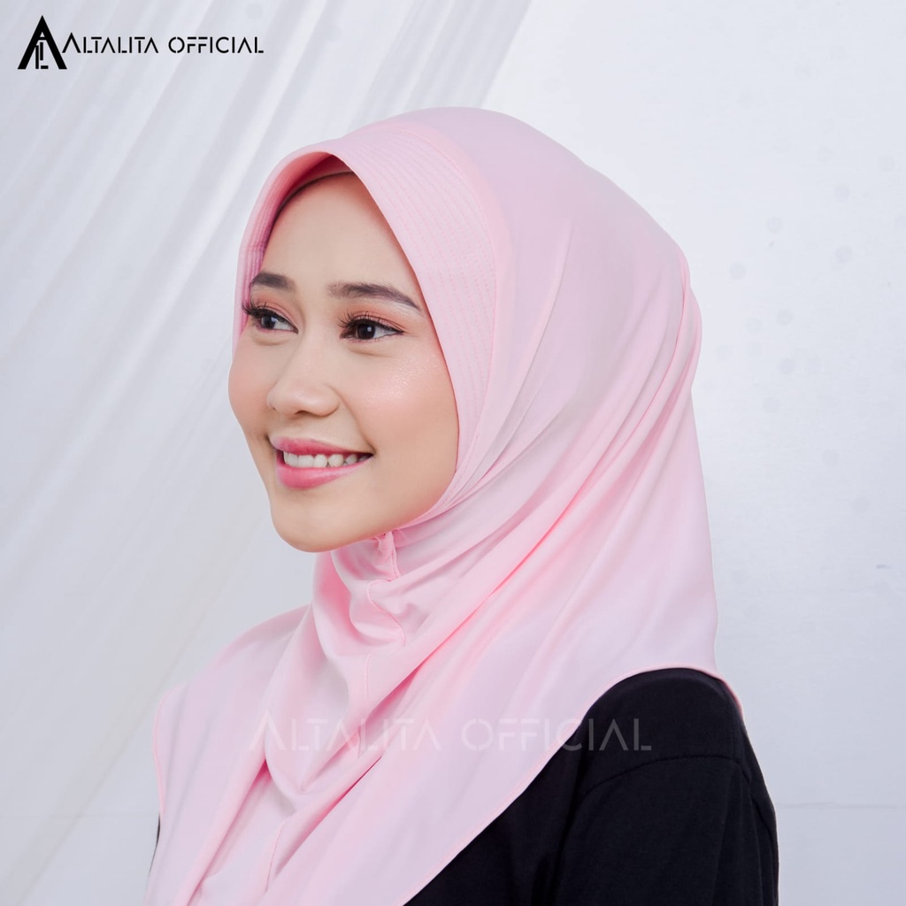 Altalita - Hijab Instant Sporty pet Bahan Jersey Spandek Polos Premium Cocok Untuk Sekolah Olahraga dan Sehari-Hari