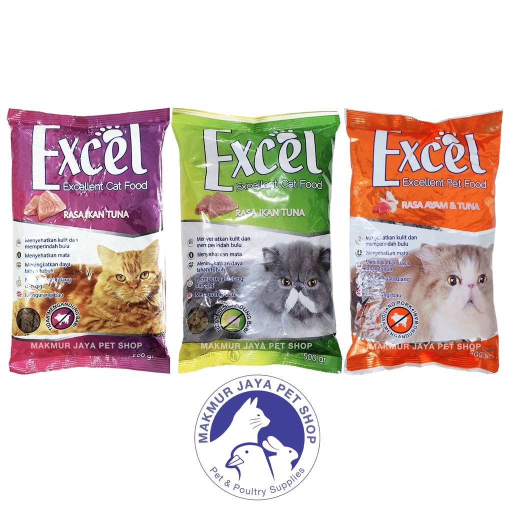 Excel Cat Food Tuna 500 gr / Makanan Kucing 500gr / 500 gram