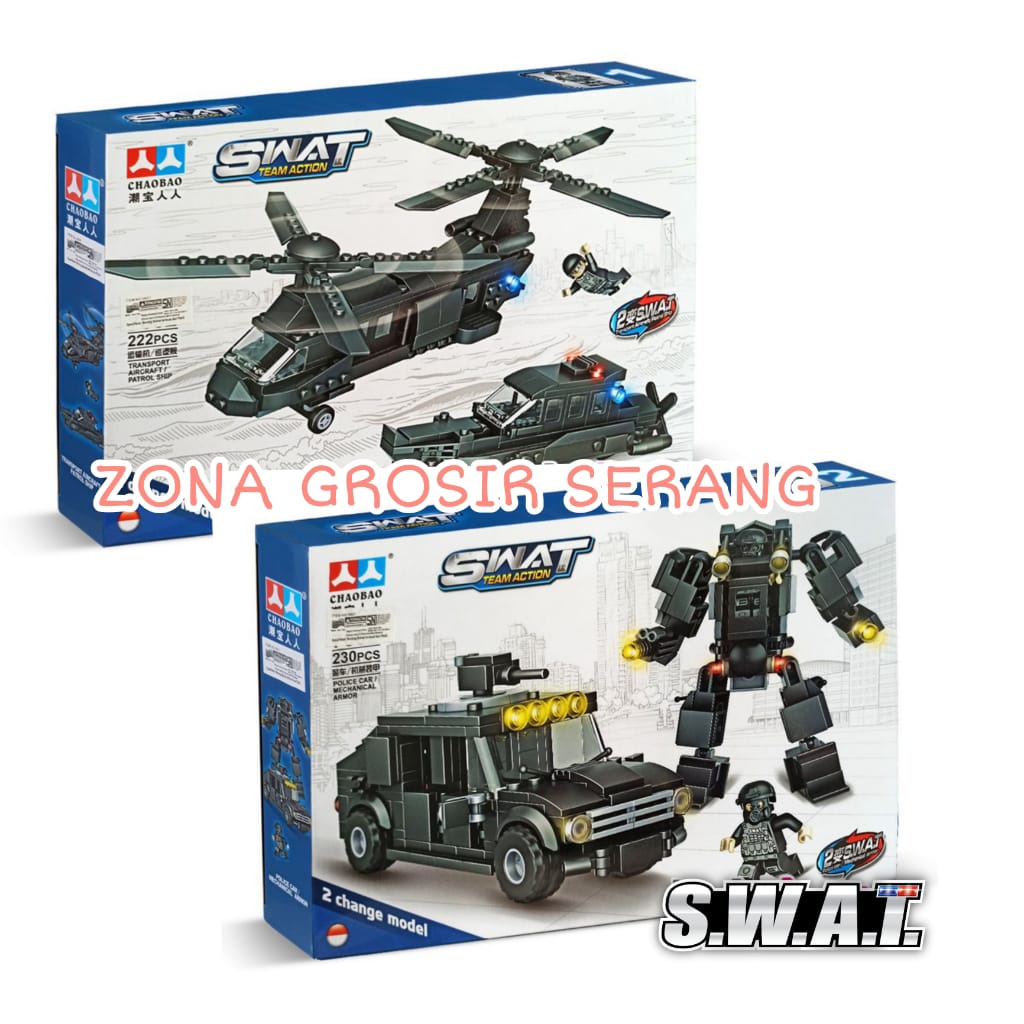 Mainan SWAT TEAM ACTION POLICE City Police Set 0621 LEGO SWAT BRICKS