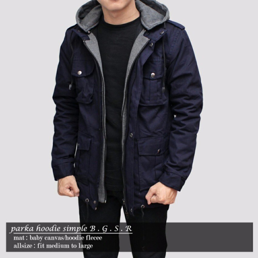 Jaket Parka Hoodie Musim Dingin